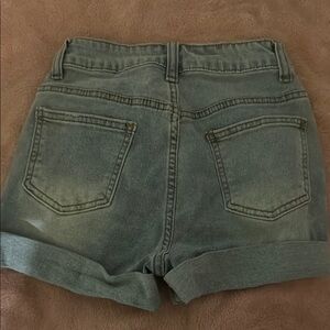 Green Denim Women Shorts
